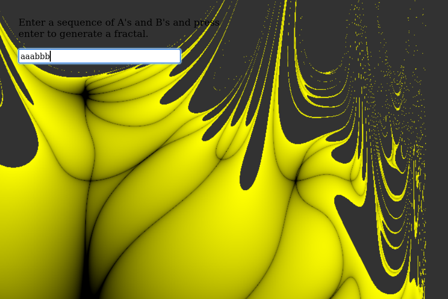 Lyapunov fractal screenshot